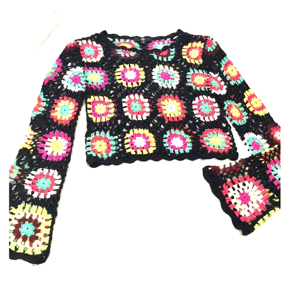 Misguided Granny Square Crochet Top